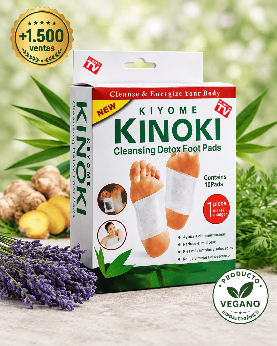 Parches Kinoki para pies — tu ritual de descanso nocturno