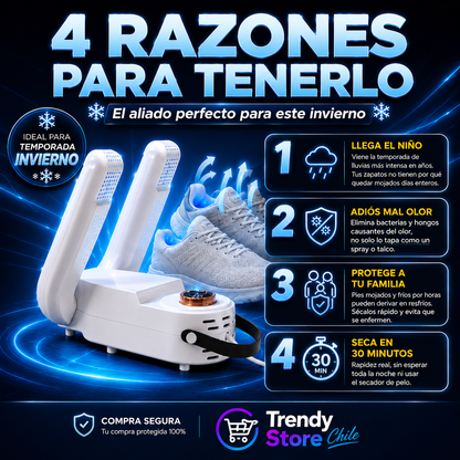 SecaFast™ - Secador de Zapatos, Seco y sin Mal Olor en 30 Minutos
