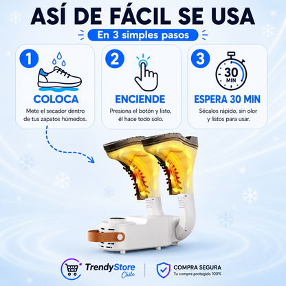 SecaFast™ - Secador de Zapatos, Seco y sin Mal Olor en 30 Minutos