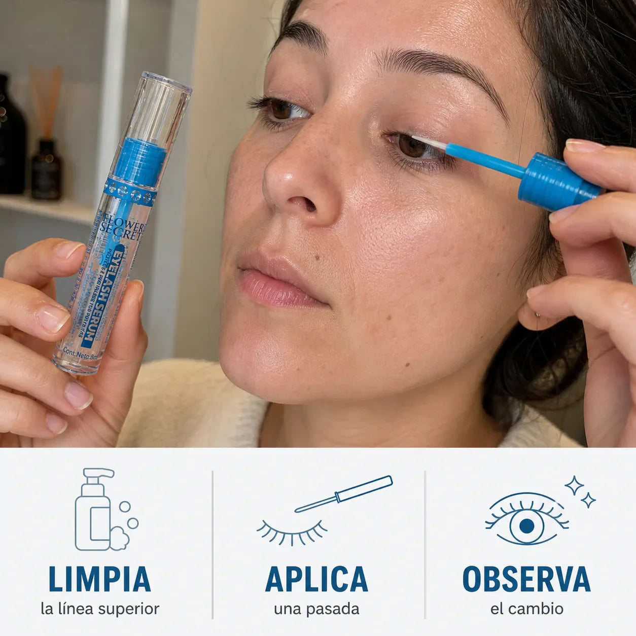 LashSerum antes y después