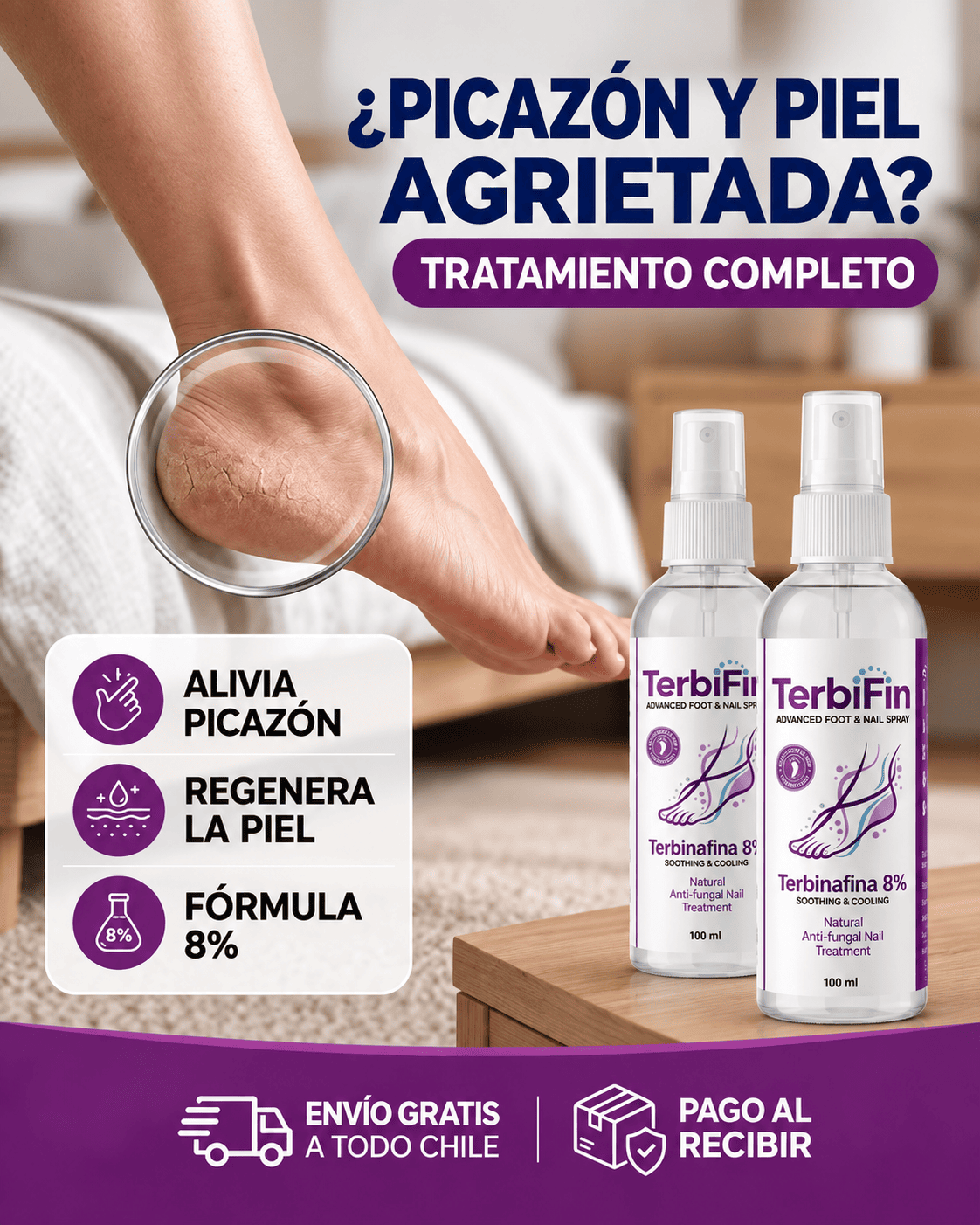 TerbiFin® Spray Antihongos — Resultados Visibles en 7 Días