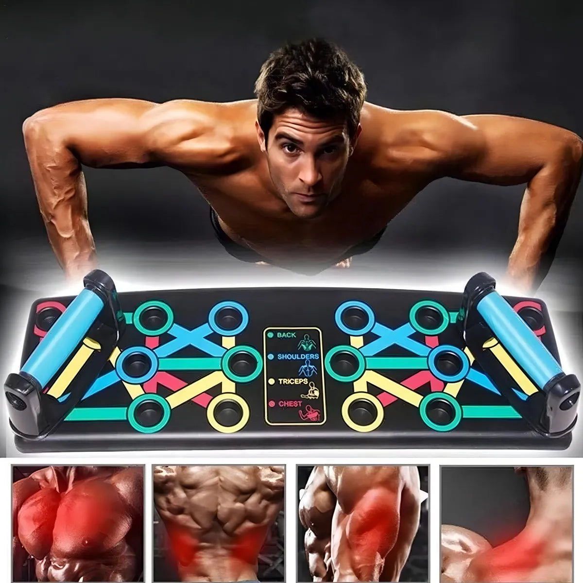 Push-Up Pro™ - Tablero Flexiones Multifuncional Deporte