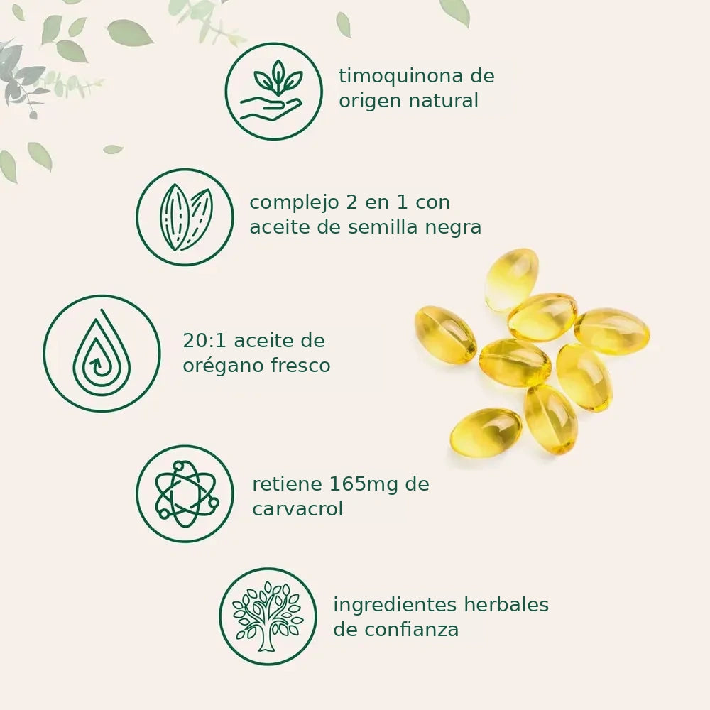 Aceite de Orégano 6000mg - Fortalece tus defensas y menos hinchazón