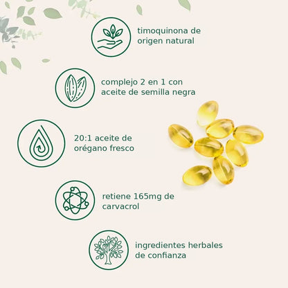 Aceite de Orégano 6000mg - Fortalece tus defensas y menos hinchazón