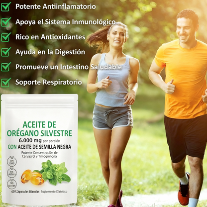 Aceite de Orégano 6000mg - Fortalece tus defensas y menos hinchazón